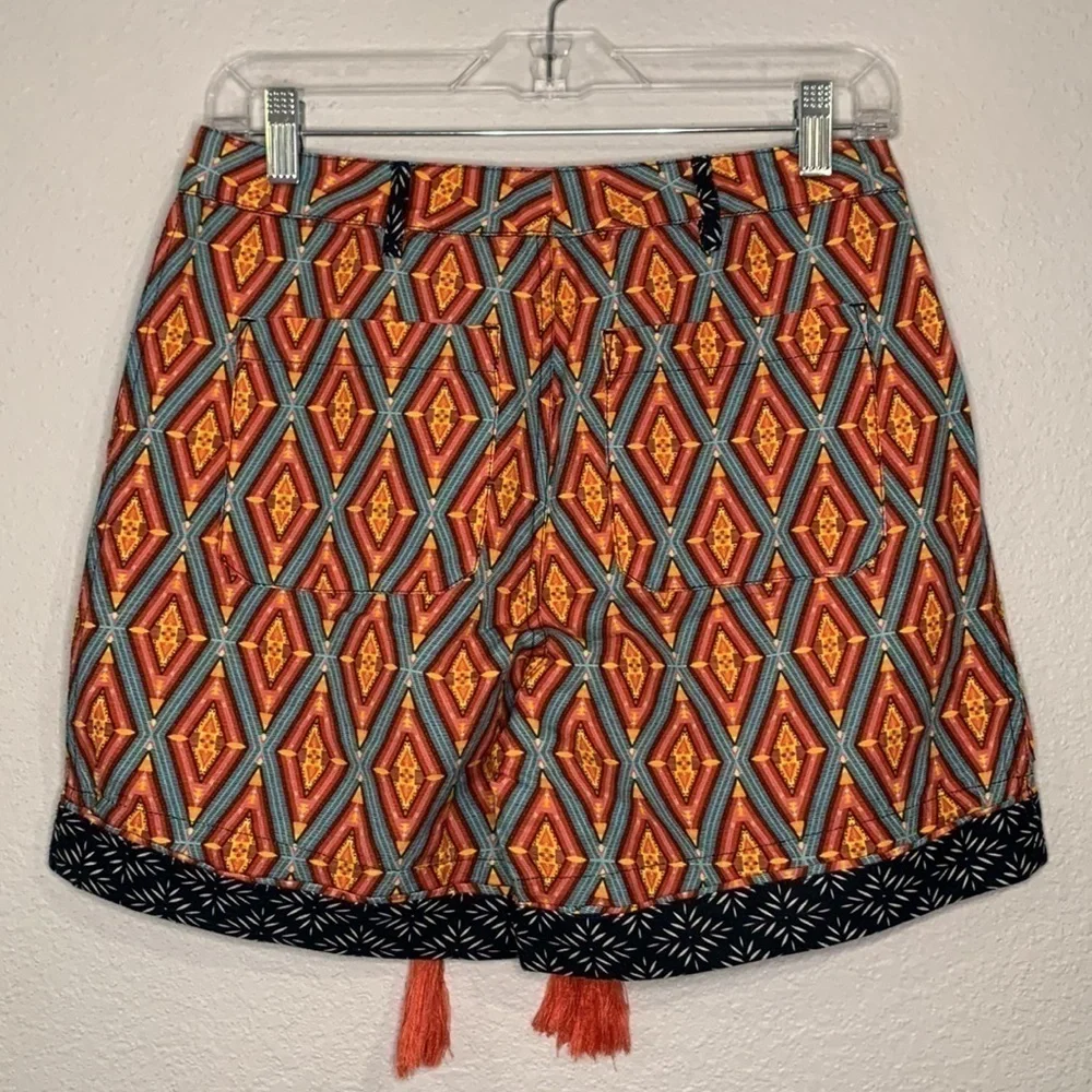 Sundance Kalini linen blend print shorts XS New, no tag